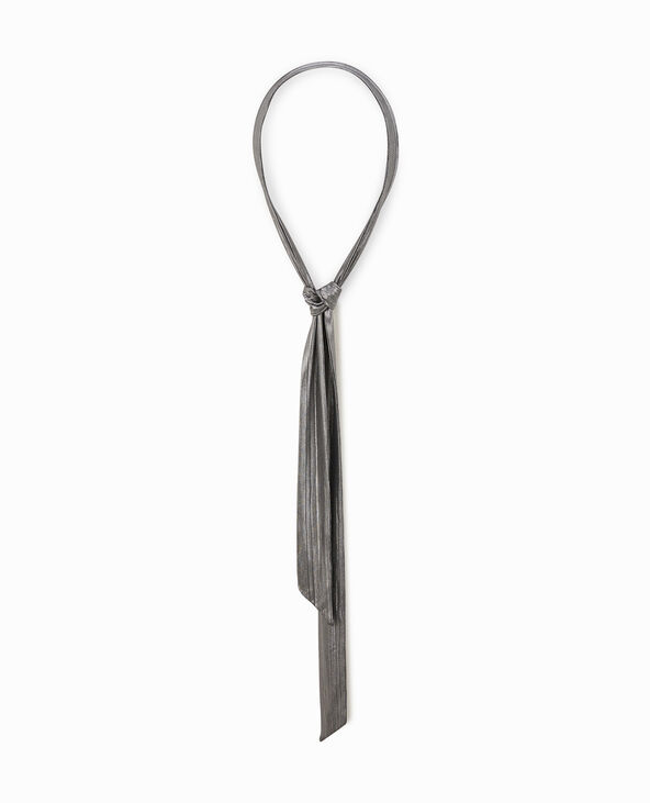 Foulard fin en tissu métallisé argenté - Pimkie