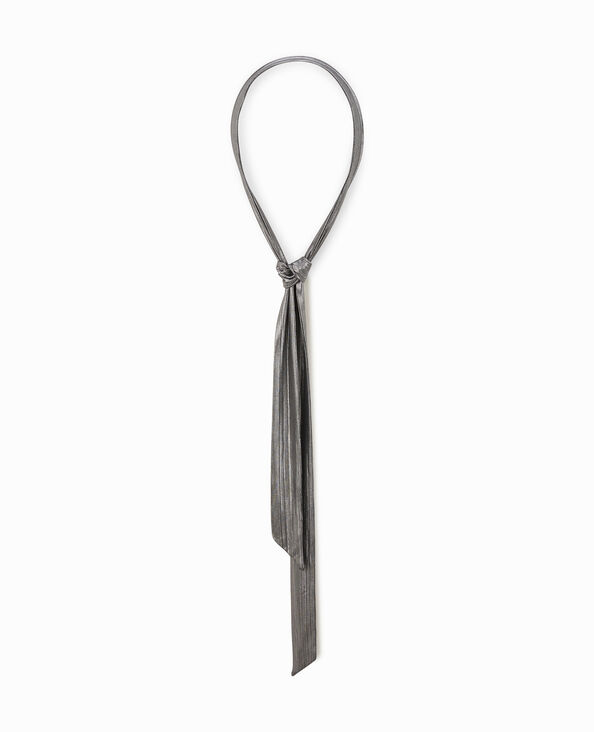 Foulard fin en tissu métallisé argenté - Pimkie