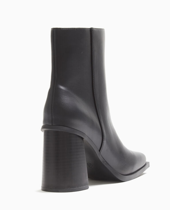 Boots à talons bouts carrés noir - Pimkie