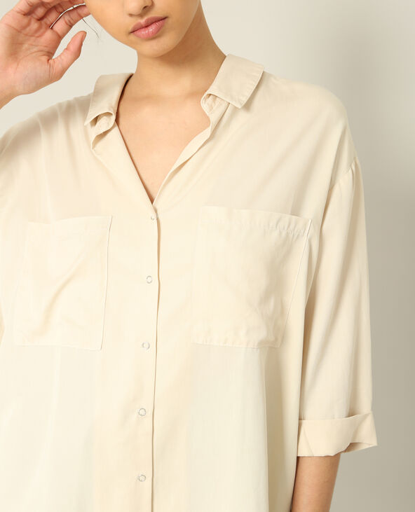 Chemise à dos ouvert écru - Pimkie