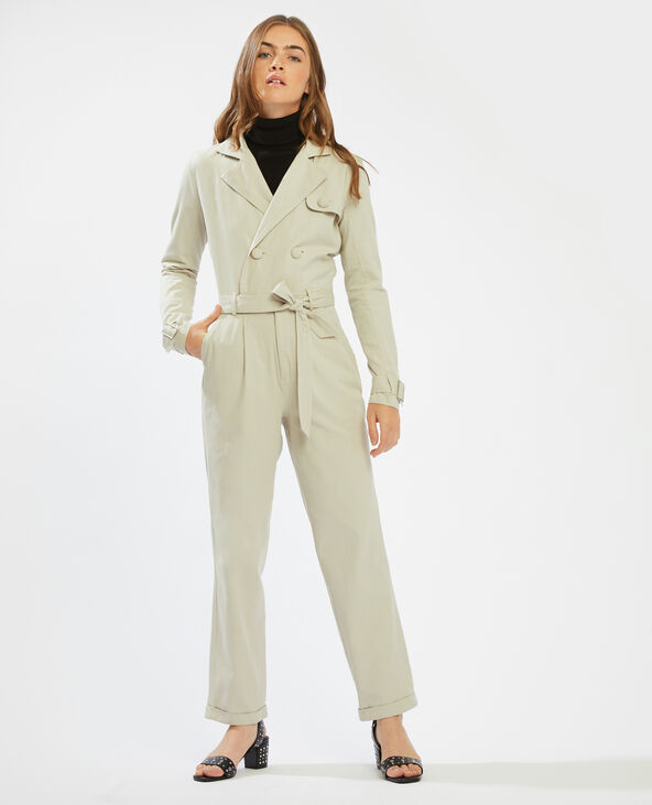 Combinaison forme trench vert de gris - Pimkie