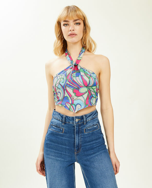 Top dos-nu esprit foulard violet - Pimkie