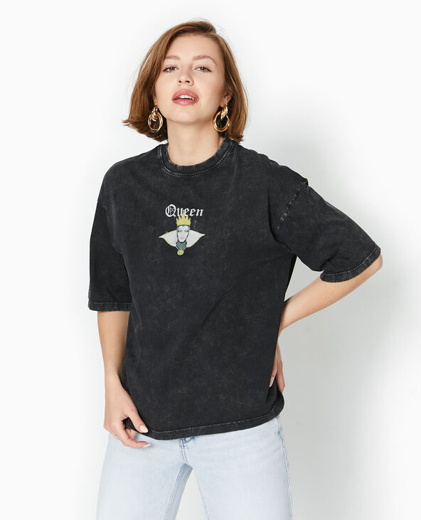 T-shirt oversize QUEEN de Blanche Neige gris - Pimkie