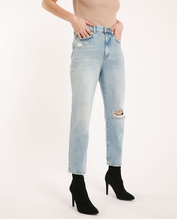 Jean straight high waist bleu - Pimkie