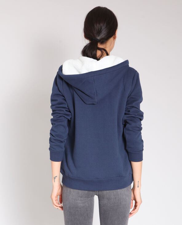 Sweat zippé bleu marine - Pimkie