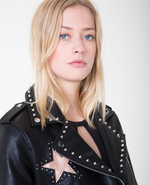 Veste perfecto à clous noir - Pimkie