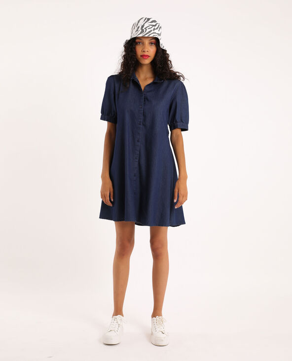 Robe chemisier en jean bleu marine - Pimkie