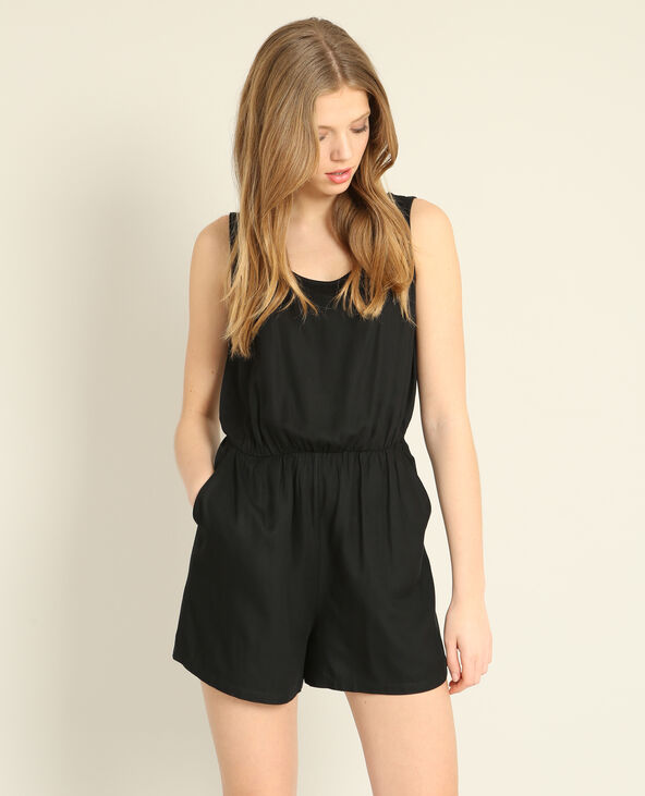 Combishort à dos ouvert noir - Pimkie
