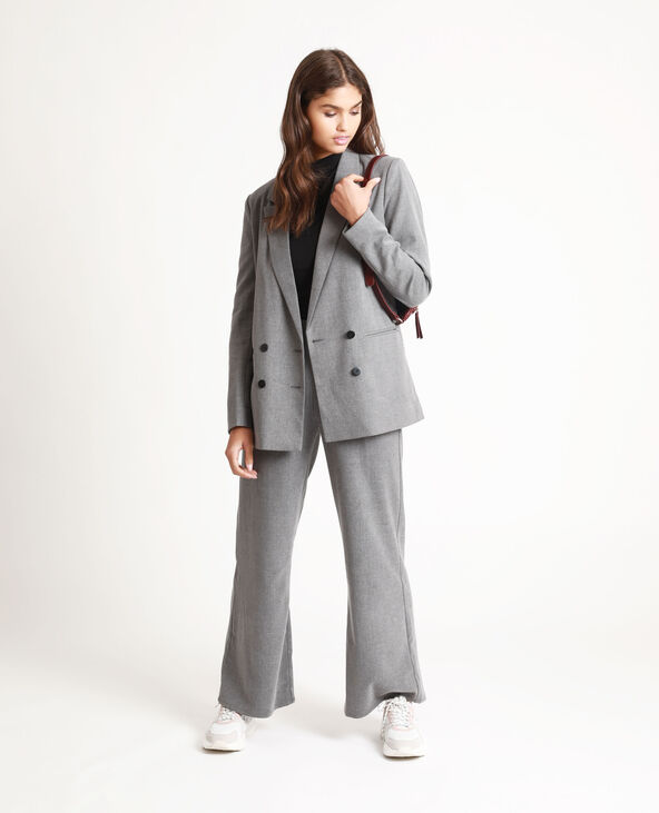 Blazer oversized gris chiné - Pimkie
