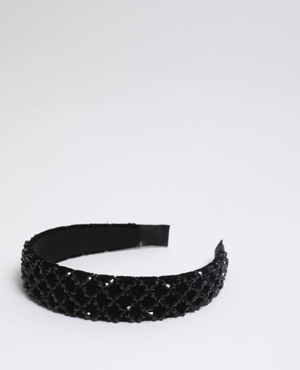 Serre-tête à perles noir - Pimkie