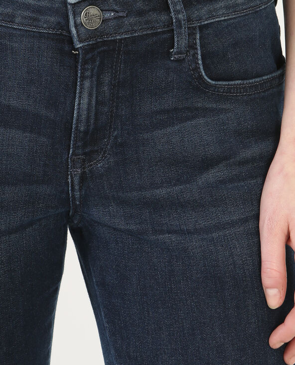 Jean skinny 7/8 taille haute bas décousus bleu marine - Pimkie