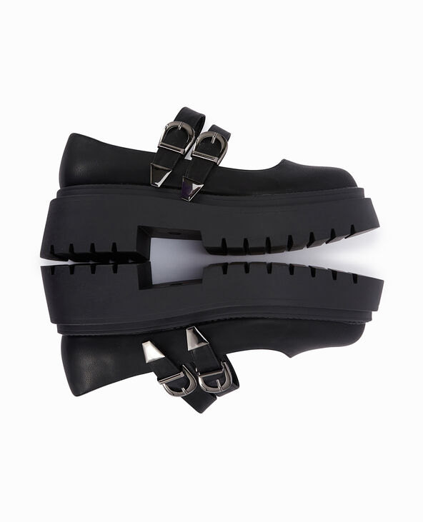 Babies avec 2 brides et semelles chunky noir - Pimkie