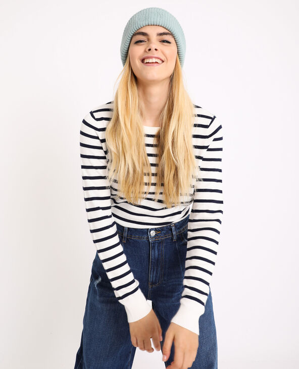 Pull rayé blanc - Pimkie