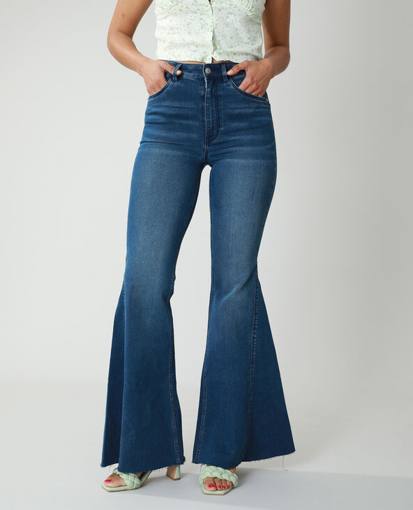 Jean flare high waist bleu marine - Pimkie