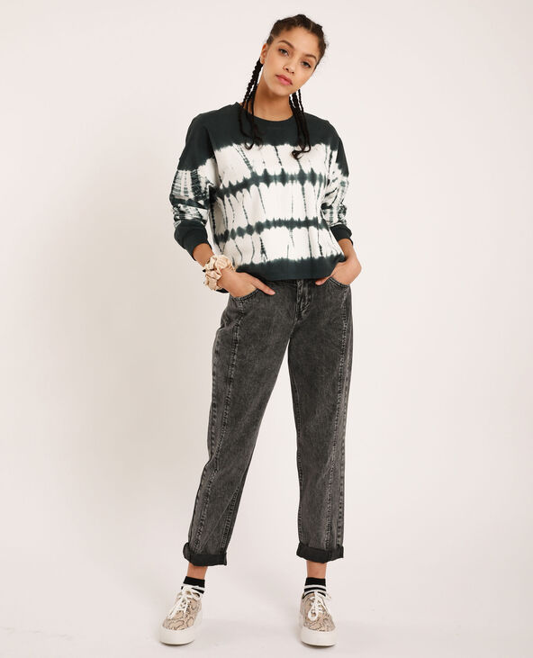 Sweat tie & dye noir - Pimkie