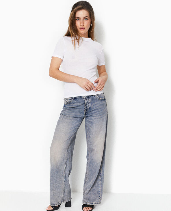 T-shirt en maille légère blanc - Pimkie