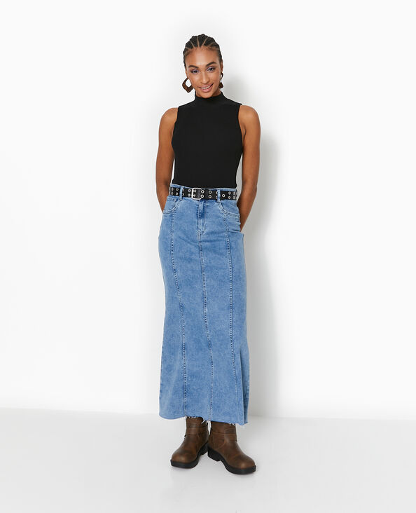 Jupe en deals jean boutonnée bershka
