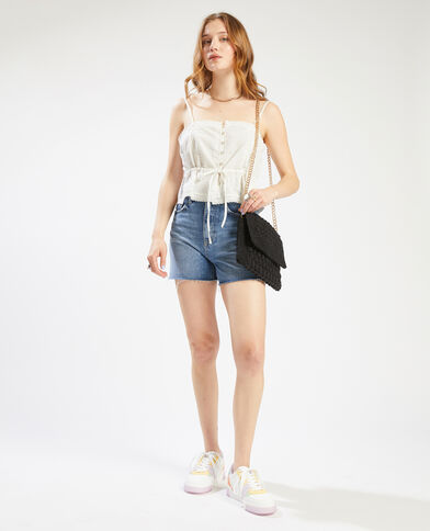 Top à bretelles dentelle blanc cassé - Pimkie