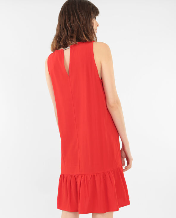 Robe à volants rouge - Pimkie