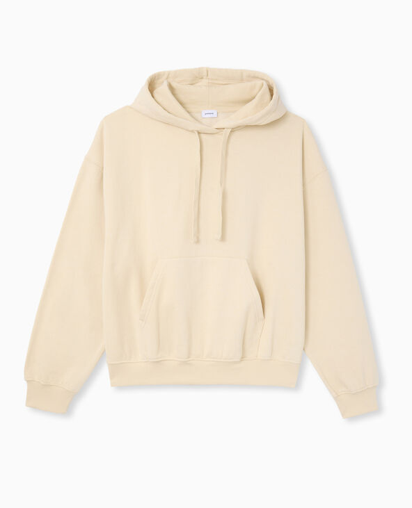Sweat capuche avec poche devant beige - Pimkie