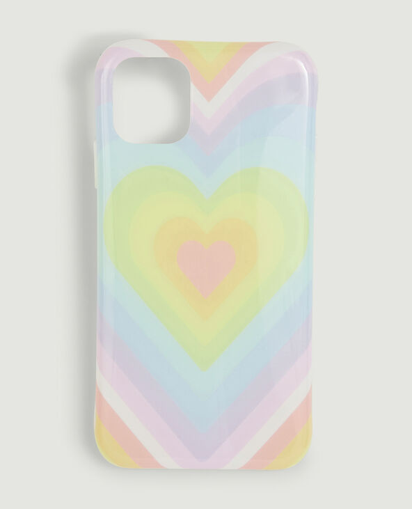 Coque de téléphone "cœurs" violet - Pimkie