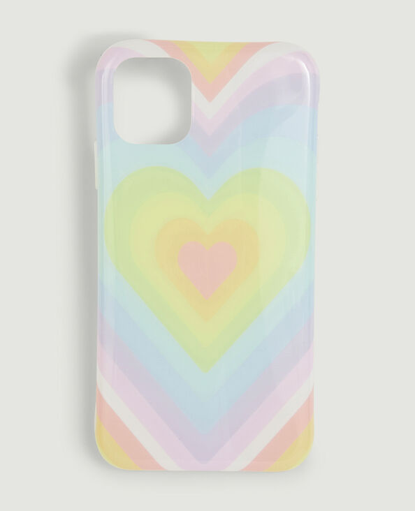 Coque de téléphone "cœurs" violet - Pimkie