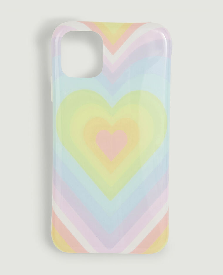 Coque de téléphone "cœurs" violet - Pimkie