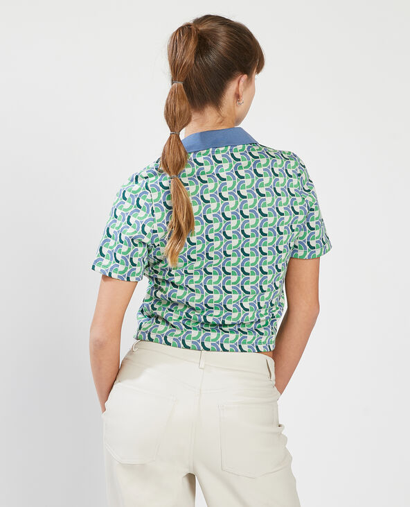 Top court col polo vert olive - Pimkie