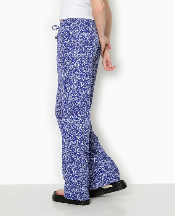 Pantalon large et fluide bleu électrique - Pimkie