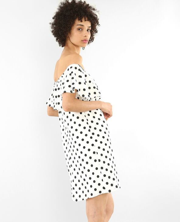 Robe à col bardot blanc - Pimkie