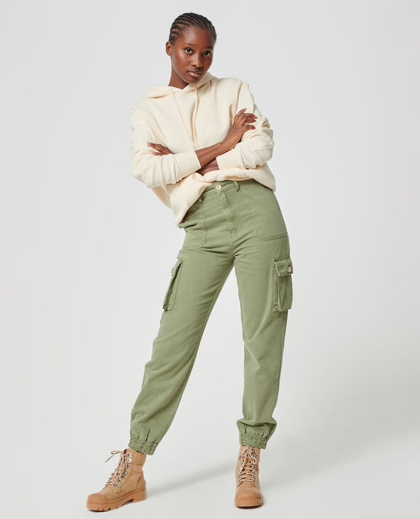 Pantalon cargo vert kaki femme online