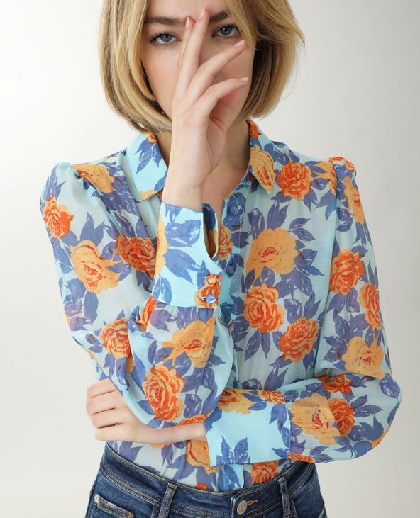 Chemise à fleurs noir - Pimkie