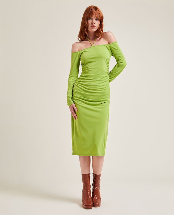 Robe longue tour de cou