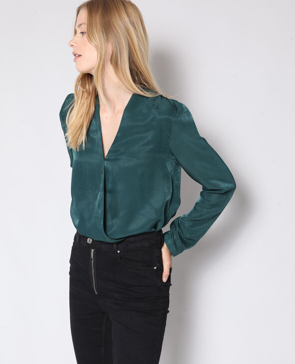 Chemisier satin vert hotsell emeraude