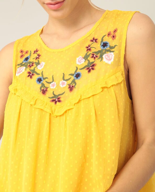 Blouse en plumetis jaune ocre - Pimkie