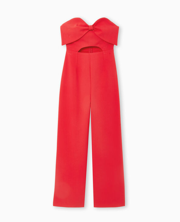 Combinaison bustier avec nœud poitrine rouge - Pimkie
