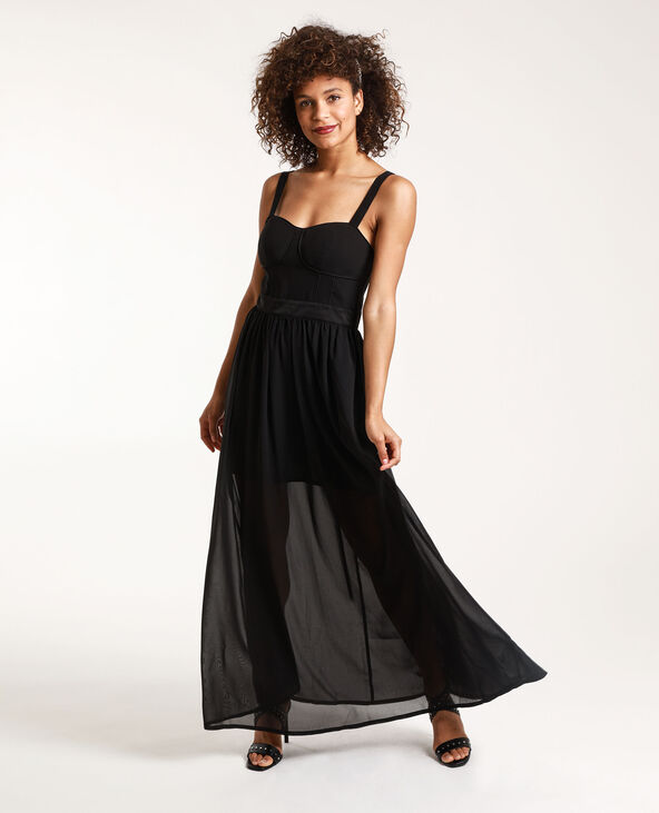 Robe longue Stéphanie Durant x Pimkie noir - Pimkie
