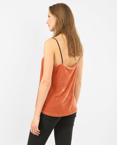 Top velours rose - Pimkie