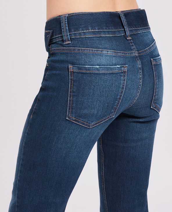 Jean flare taille basse avec ceinture bleu marine - Pimkie