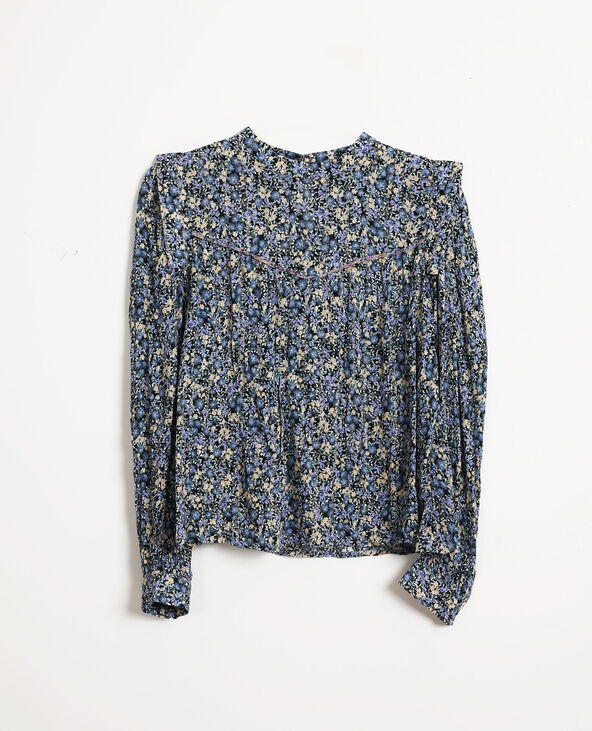 Blouse à fleurs noir - Pimkie