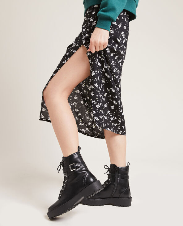 Bottines lacets et bride