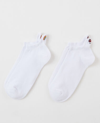 Lot de 2 paires de chaussettes basses blanc - Pimkie