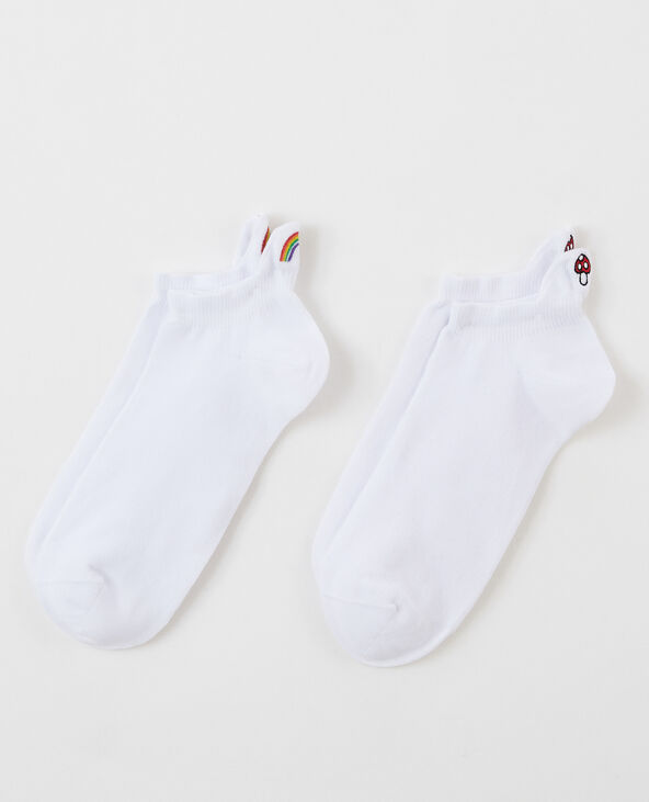 Lot de 2 paires de chaussettes basses blanc - Pimkie