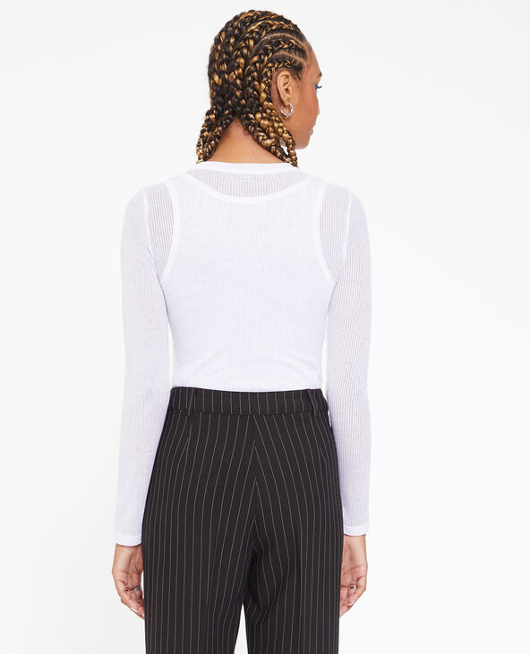 Top manches longues effet superposition blanc - Pimkie