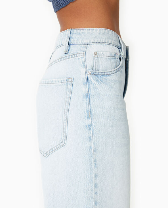 Jean baggy taille haute bleu clair - Pimkie