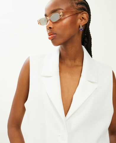 Veste blazer sans manches blanc - Pimkie
