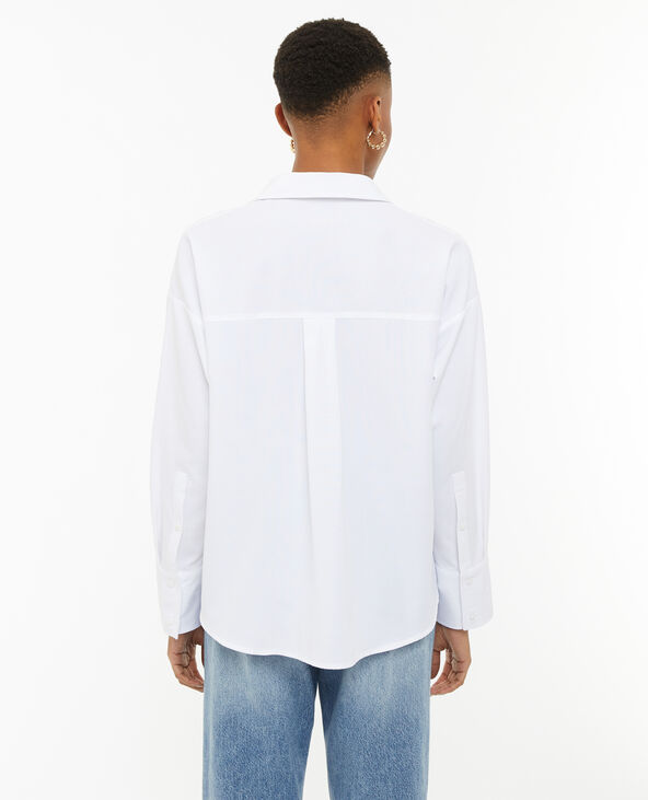 Chemise oversize col ouvert blanc - Pimkie