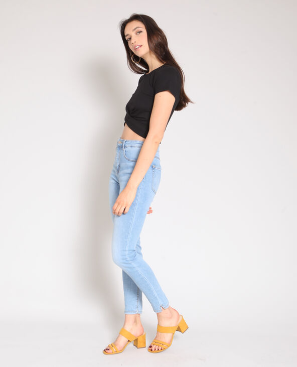 Crop top twisté noir - Pimkie