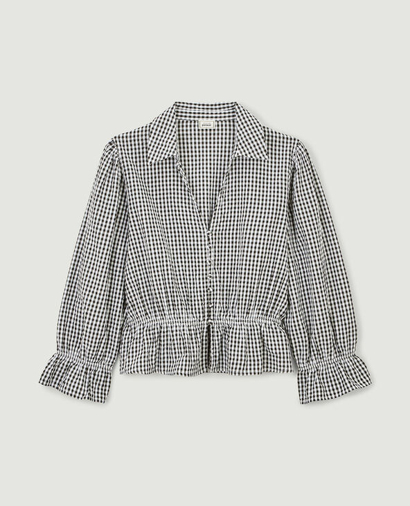 Blouse à boutons noir - Pimkie