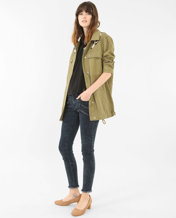 T-shirt broderie cactus noir - Pimkie